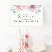 Dusty Roos Bloemen Vrijgezellenfeest Welkom Spandoek (Insitu)