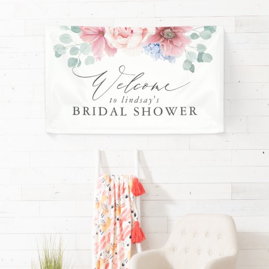 Dusty Roos Bloemen Vrijgezellenfeest Welkom Spandoek (Insitu)