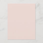 Dusty Roos Blush Bloemen bruiloft details Informatiekaartje (Achterkant)