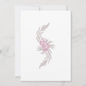 Dusty Roos Blush Bourgondië Bloemenboog bruiloft Kaart (Achterkant)