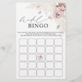 Dusty Roos Blush Floral Vrijgezellenfeest Bingogam (Voorkant)