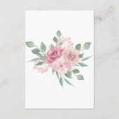 Dusty Roos Blush Floral Wedding Details Informatiekaartje (Achterkant)