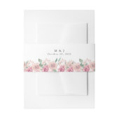 Dusty Roos Blush Floral Wedding Uitnodigingen Wikkel (Voorkant Voorbeeld)