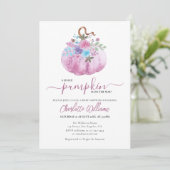 Dusty Roos Blush Mauve Little Pumpkin-Baby shower Kaart (Staand voorkant)