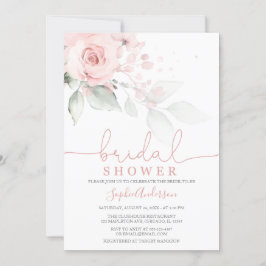 Dusty Roos Blush Pink Floral Vrijgezellenfeest Kaart