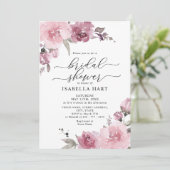 Dusty Roos Blush Pink Flowers Boho Vrijgezellenfee Kaart (Staand voorkant)