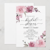 Dusty Roos Blush Pink Flowers Boho Vrijgezellenfee Kaart (Voorkant / Achterkant)