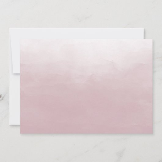 Dusty Roos Blush Pink Flowers Quinceanera Party Kaart (Achterkant)