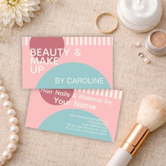 Dusty Roos Blush Pink Mint Blauwgroen Green Art Pa Visitekaartje