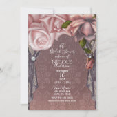Dusty Roos Blush roze rozen Vrijgezellenfeest Kaart (Voorkant)