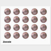 Dusty Roos Blush roze rozen  Vrijgezellenfeest Ronde Sticker (Vel)