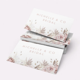 Dusty Roos & Blush Waterverf Geschikt voor iederee Visitekaartje