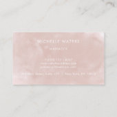 Dusty Roos Blush Wedding Bridal Mode Beauty Visitekaartje (Achterkant)