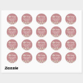 Dusty Roos Bohemian Daisies Oh Baby Baby shower Ronde Sticker (Vel)