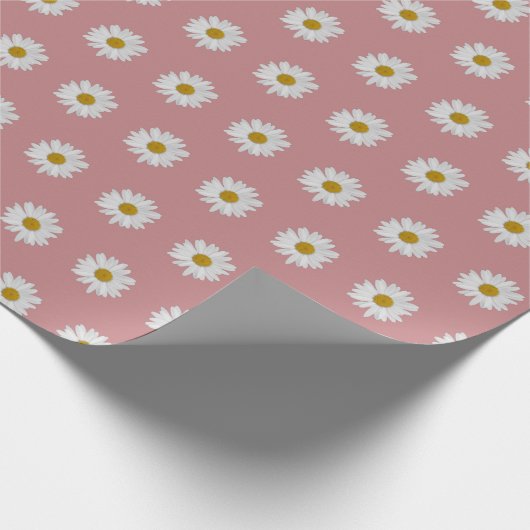 Dusty Roos Bohemian Daisy Pattern Cadeaupapier (Hoek)