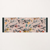 Dusty Roos Boho Floral Waterverf Yogamat (Achterkant (horizontaal))