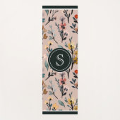 Dusty Roos Boho Floral Waterverf Yogamat (Voorkant)