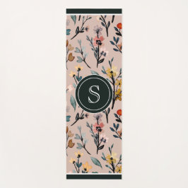 Dusty Roos Boho Floral Waterverf Yogamat