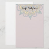 Dusty Roos BoHo Mandala Aangepast papier (Voorkant / Achterkant)
