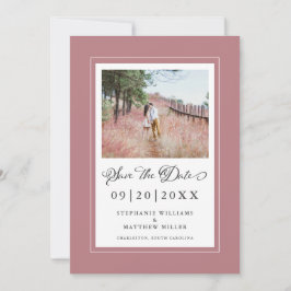 Dusty Roos Borders Photo Save the Date Wedding