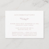 Dusty Roos Botanical Branch Wedding Accommodations Informatiekaartje (Voorkant)