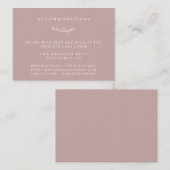 Dusty Roos Botanical Branch Wedding Accommodations Informatiekaartje (Voorkant / Achterkant)