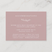 Dusty Roos Botanical Branch Wedding Accommodations Informatiekaartje (Voorkant)