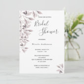 Dusty roos botanical script Vrijgezellenfeest Kaart (Staand voorkant)