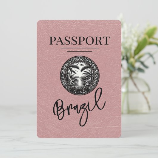 Dusty Roos Brazil Passport Bewaar de datum Save The Date (Staand voorkant)