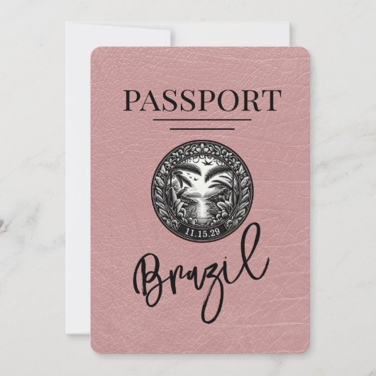 Dusty Roos Brazil Passport Bewaar de datum Save The Date (Voorkant)