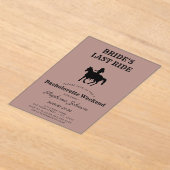 Dusty Roos Bride's Last Ride Bachelorette Weekend Acryl Uitnodigingen (Laagn)