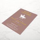 Dusty Roos Bride's Last Ride Bachelorette Weekend Folie Uitnodiging (Gedraaid)