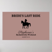 Dusty Roos Bride's Last Ride Bachelorette Weekend Poster (Voorkant)