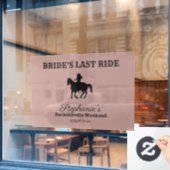 Dusty Roos Bride's Last Ride Bachelorette Weekend Raamsticker (Cafe Raam)