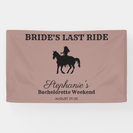 Dusty Roos Bride's Last Ride Bachelorette Weekend Spandoek (Horizontaal)