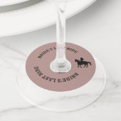 Dusty Roos Bride's Last Ride Bachelorette Weekend Wijnglaslabel (Dichtbij)