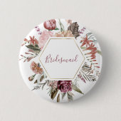 Dusty Roos Bridesmaid Button (Voorkant)