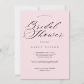 Dusty Roos bruidsdouche uitnodiging (Voorkant)