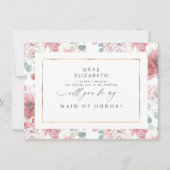 Dusty Roos bruidsmeisje Maid of Honor Voorstel Kaart (Voorkant)