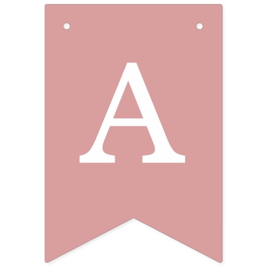 Dusty Roos Bruiloft Bruid & bruidegom Namen Simple Vlaggetjes (Tweede vlag)