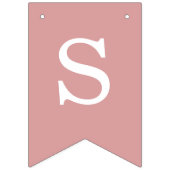 Dusty Roos Bruiloft Bruid & bruidegom Namen Simple Vlaggetjes (Eerste vlag)