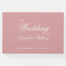 Dusty Roos Bruiloft Eenvoudig Script Kalligrafie R Gastenboek