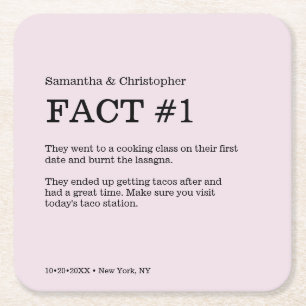 Dusty Roos bruiloft op maat leuk feit Kartonnen Onderzetters