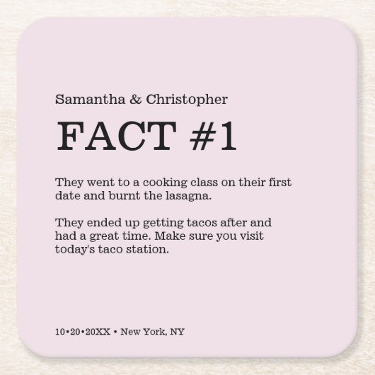 Dusty Roos bruiloft op maat leuk feit Kartonnen Onderzetters (Voorkant)