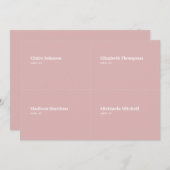 Dusty Roos Bruiloft Plaats Kaart DIY (Voorkant / Achterkant)