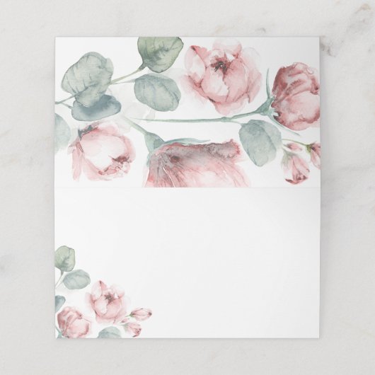 Dusty Roos bruiloft plaats kaart Plaatskaartje (Buitenkant ongevouwen)