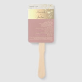 Dusty Roos bruiloft programma Hand Fan Handwaaier (Voorkant)
