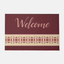 Dusty Roos Burgundy and Cream Floral accented