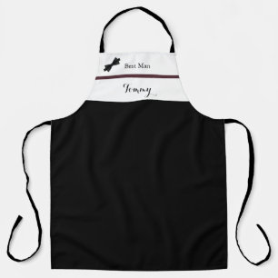 Dusty Roos Burgundy Best Man Wedding Apron Schort