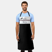 Dusty Roos Burgundy Best Man Wedding Apron Schort (Gedragen)